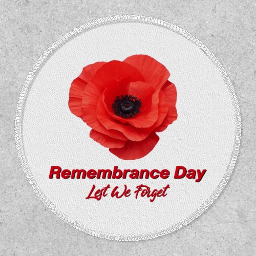 Remembrance Day Veterans Day Patch