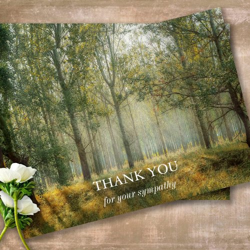 Remembrance Forest Sympathy Funeral Thank You Card