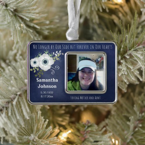 Remembrance Forever in Our Hearts Photo Christmas Ornament