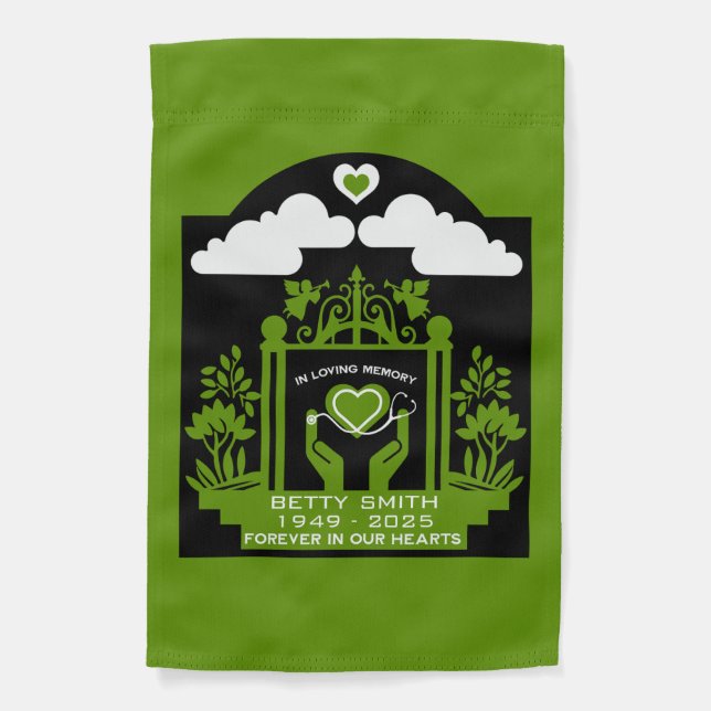  Remembrance Funeral Gift For A Nurse Garden Flag (Front)