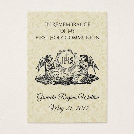Remembrance Holy Card Chalice First Holy Communion (Front)
