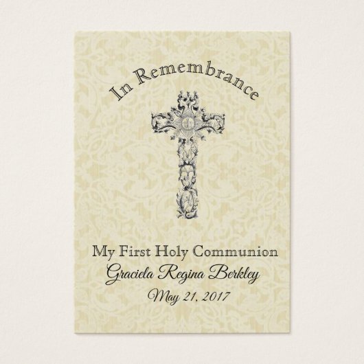 Remembrance Holy Card Child First Holy Communion (Front)