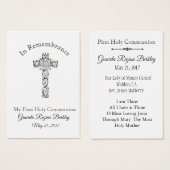 Remembrance Holy Card Child First Holy Communion (Front & Back)
