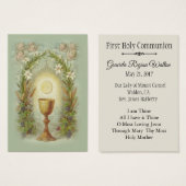 Remembrance Holy Card for First Holy Communion (Front & Back)
