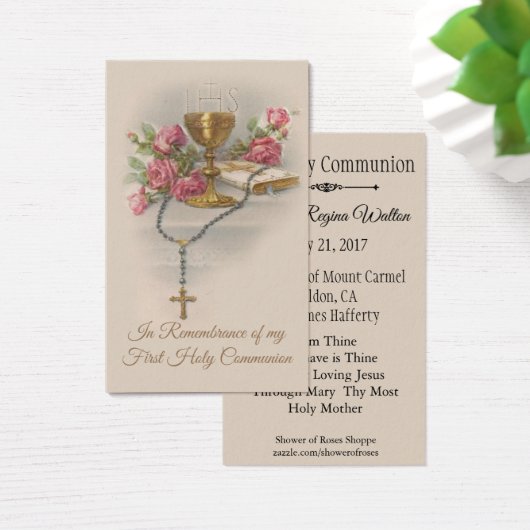 Remembrance Holy Card for First Holy Communion (Desk)