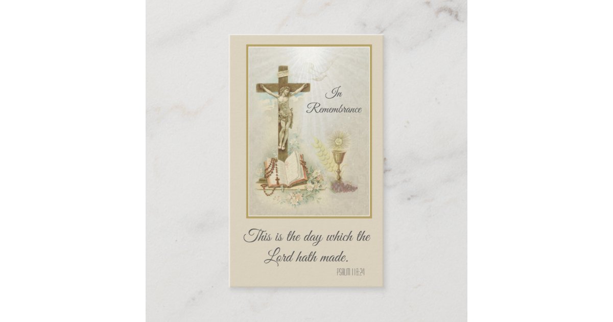 Remembrance Holy Cards Profession Faith RCIA (100) | Zazzle