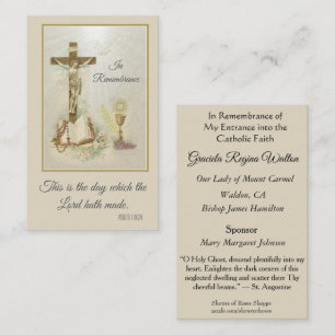 Remembrance Holy Cards Profession Faith RCIA (100)