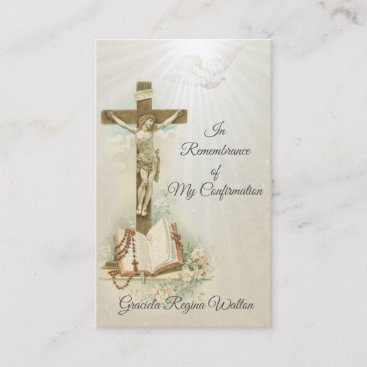 Remembrance Keepsake  Sacrament of Confirmation Business Card