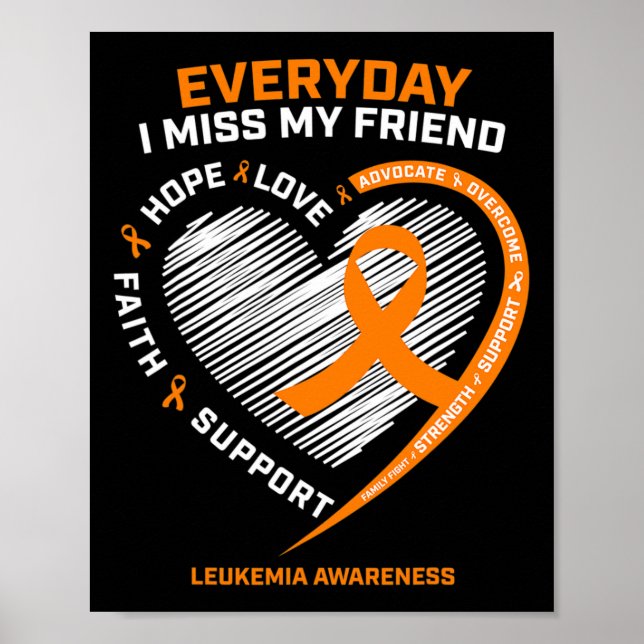 Remembrance Loving Memory Of My Friend Leukemia Aw Poster (Front)