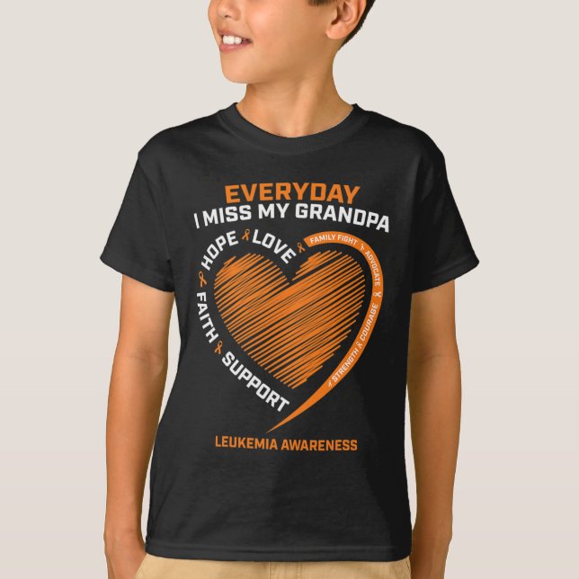 Remembrance Loving Memory Of My Grandpa Leukemia A T-Shirt (Front)