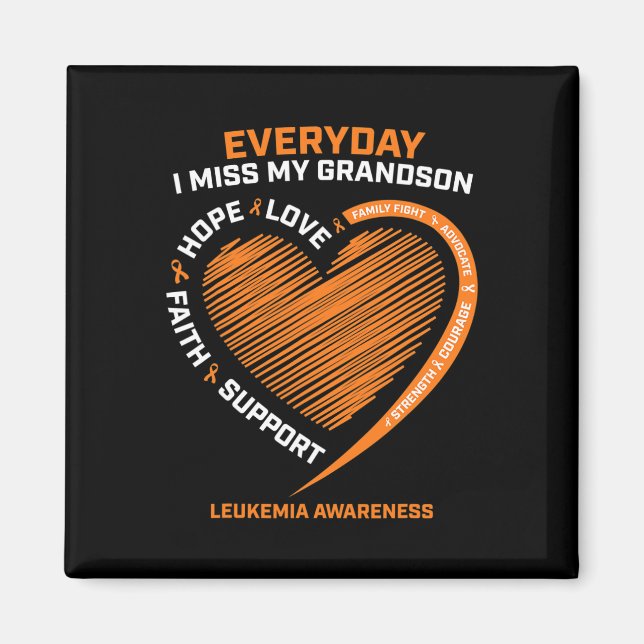 Remembrance Loving Memory Of My Grandson Leukemia  Magnet (Front)