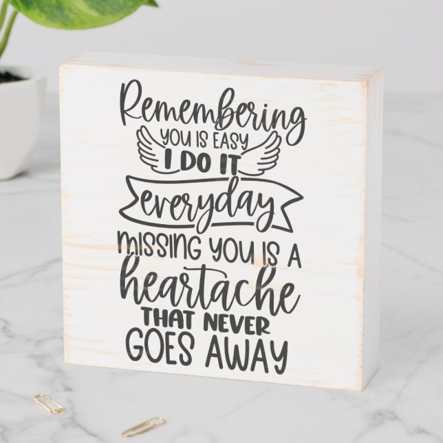 Remembrance Memorial Wooden Box Sign (In Situ Horizontal)