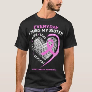 Remembrance Memory Sister Breast Cancer basketball T-Shirt