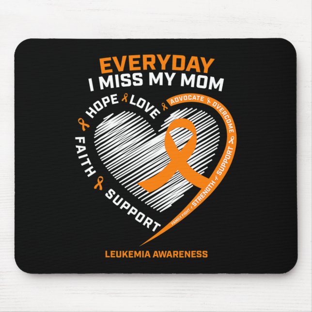 Remembrance Mother Loving Memory Of Mom Leukemia A Mouse Pad (Front)