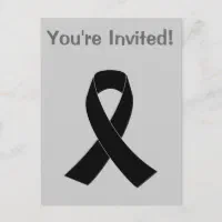 Black Mourning Ribbon | Postcard