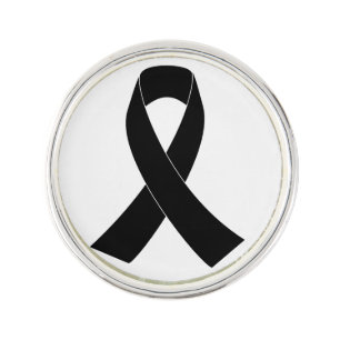 Remembrance, Mourning Black Awareness Ribbon Pin