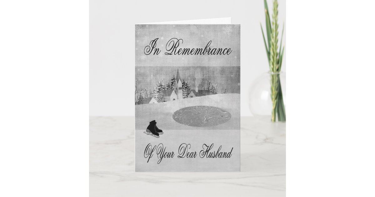 Remembrance Of Husband At Christmas greeting card | Zazzle.com