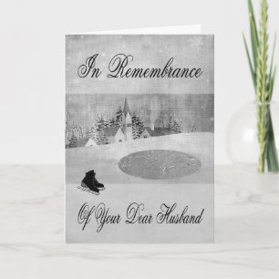 Remembrance Of Husband At Christmas greeting card