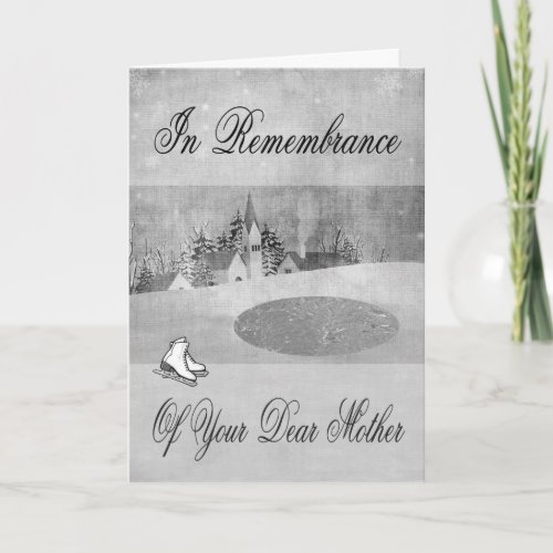 Remembrance Of Mother At Christmas Greeting card