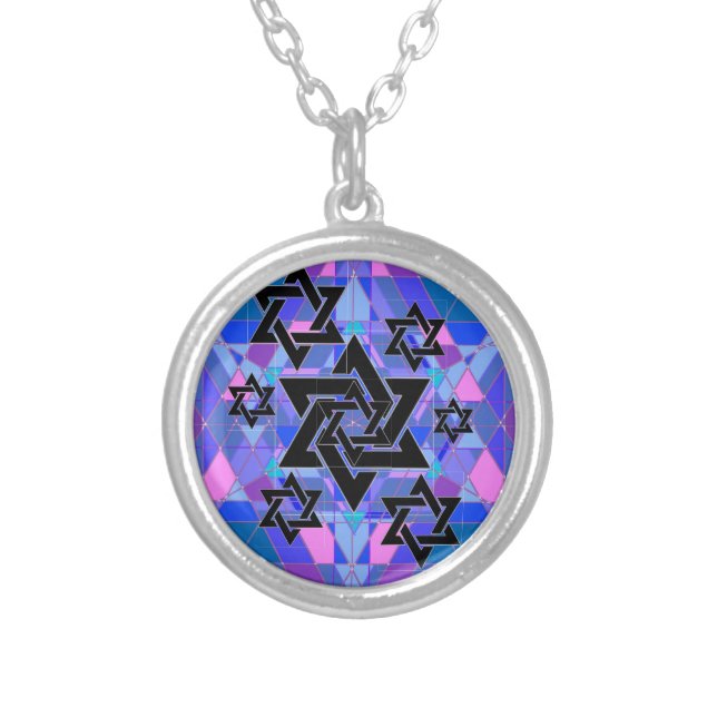 Remembrance of the Holocaust. Silver Plated Necklace (Front)