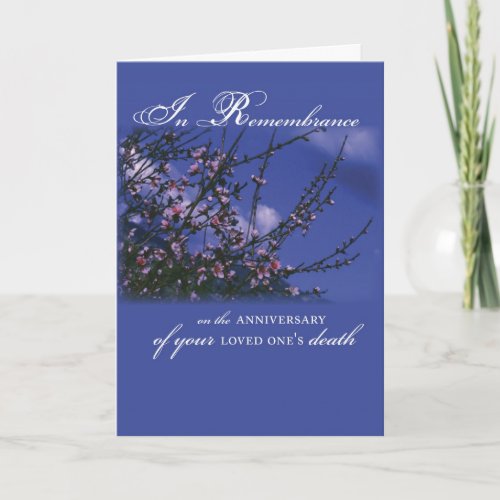 Remembrance on Anniversary of Loved Ones Death Card