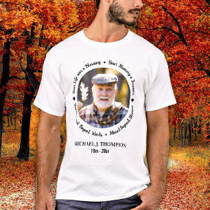 Remembrance Personalize Modern Photo Memorial Walk T-Shirt