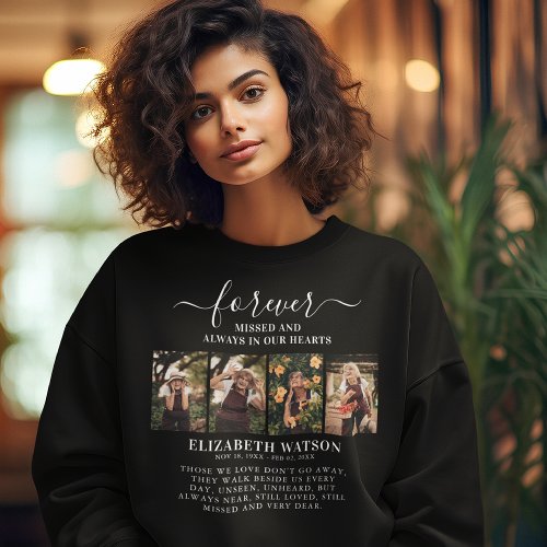 Remembrance Photo Collage  Forever in Our Hearts Sweatshirt