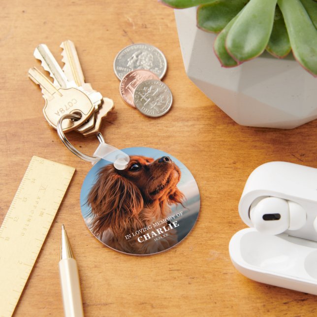 Remembrance Photo Memorial Pet Keychain (Desk)