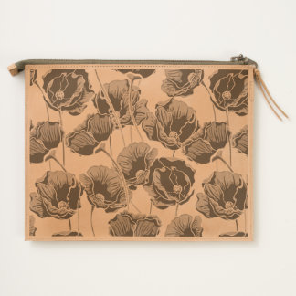 Remembrance poppy flower floral pattern travel pouch
