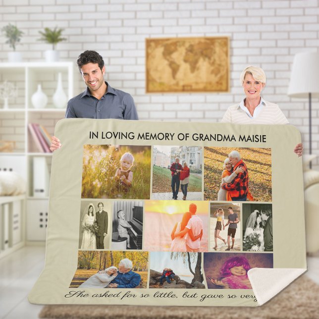 Remembrance Quote Natural In Loving Memory Photo Sherpa Blanket (Creator Uploaded)