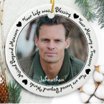 Remembrance Sympathy Keepsake Memorial Photo Ceramic Ornament