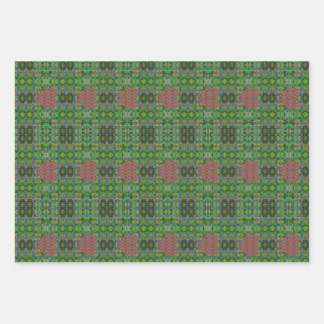 Remeura Field Hearts Wrapping Paper Sheets (Front)