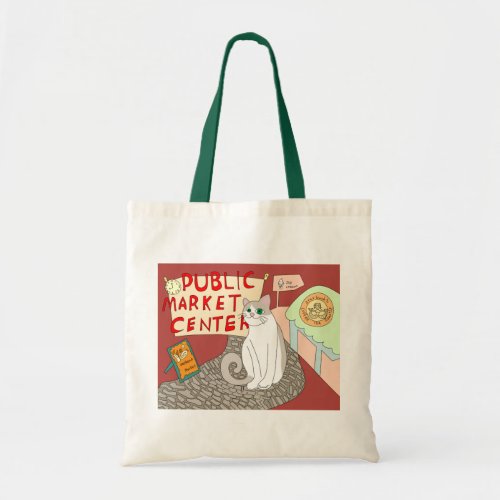 Remi Visits Pike Place Market Tote Bag