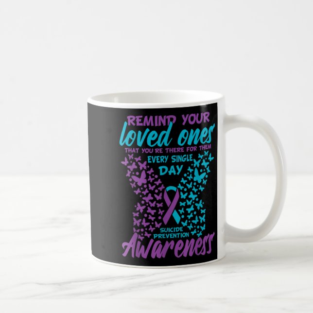 Remind Your Loved Ones Suicide Prevention Awarenes Coffee Mug (Right)