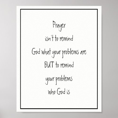 Remind Your Problems who God is Inspirational   Poster
