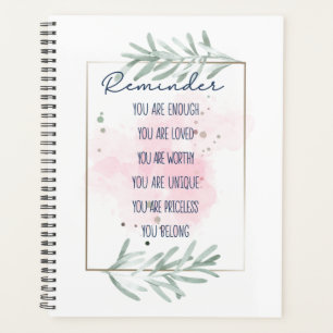 Reminder Affirmations Planner