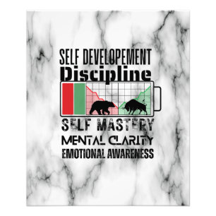 Reminder and motivation Forex mindset Marble Photo Print