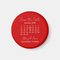 Reminder for Wedding Day Red and White 