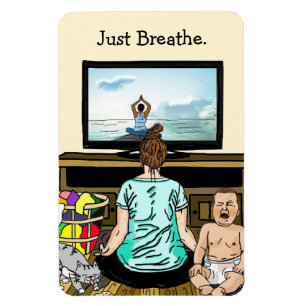 Reminder, Just Breathe, Motivational Support Magnet
