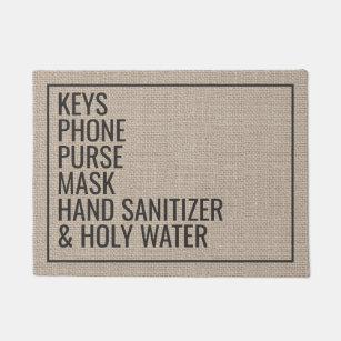 Reminder Keys Phone Purse Funny Covid 19 Custom Doormat