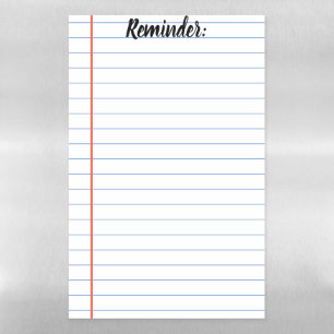 Reminder Magnetic Dry Erase Sheet