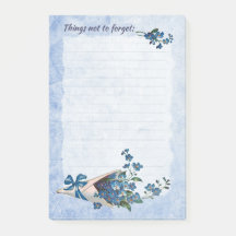 Reminder Notes with Forget-me-not Flowers