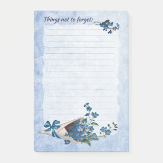 Reminder Notes with Forget-me-not Flowers