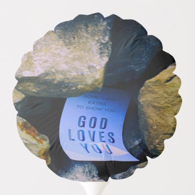 Reminder of God's Love For You. Christian Faith Balloon (Back)