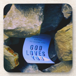 Reminder of God's Love For You. Christian Faith Beverage Coaster