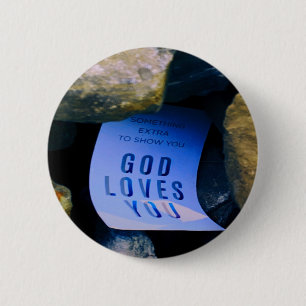 Reminder of God's Love For You. Christian Faith Button