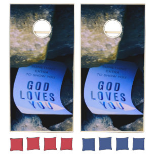 Reminder of God's Love For You. Christian Faith Cornhole Set