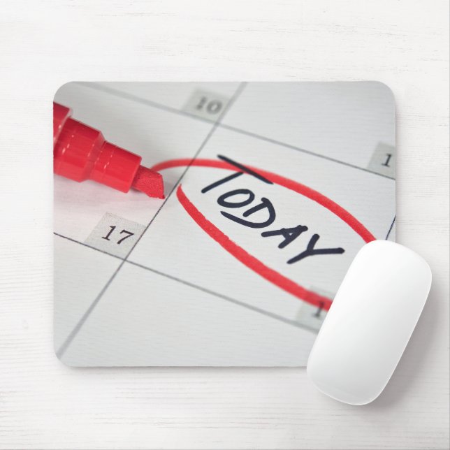 Reminder On Calendar  Mouse Pad (With Mouse)