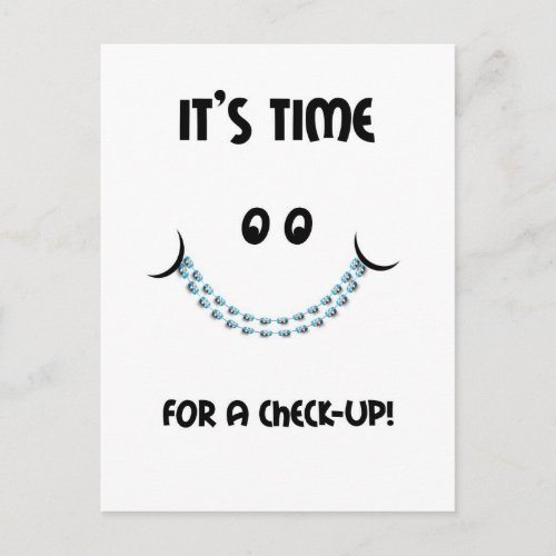 Reminder Orthodontic Appointment Braces Postcard