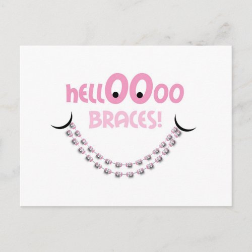 Reminder Orthodontic Appointment Braces Postcard